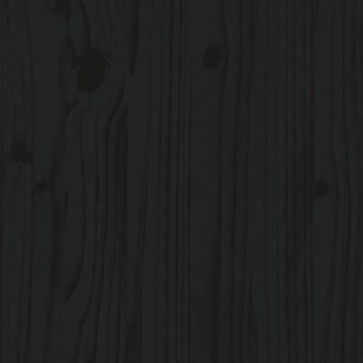 vidaXL fekete tömör fenyőfa pad 112,5 x 51,5 x 96,5 cm
