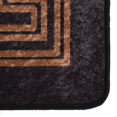 vidaXL fekete és arany csúszásmentes mosható szőnyeg 80 x 300 cm