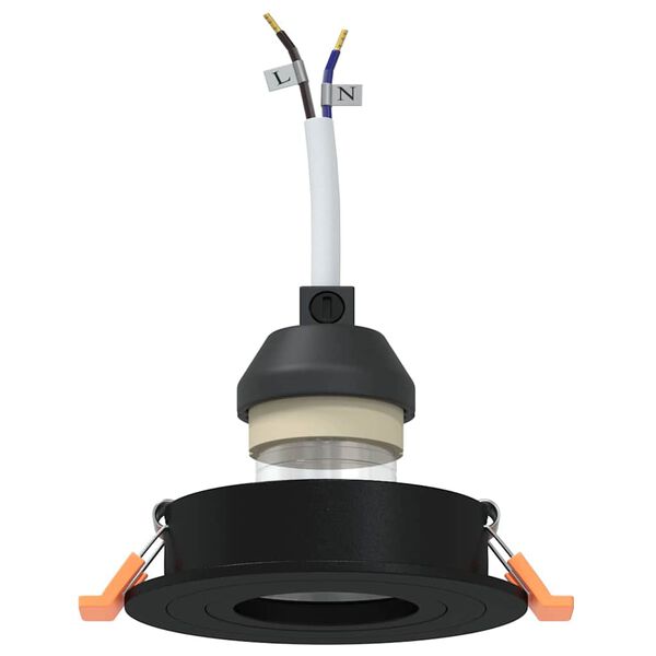 vidaXL Spotlámpa 24 pcs Fekete 9 x 9 x 2 cm Alumínium