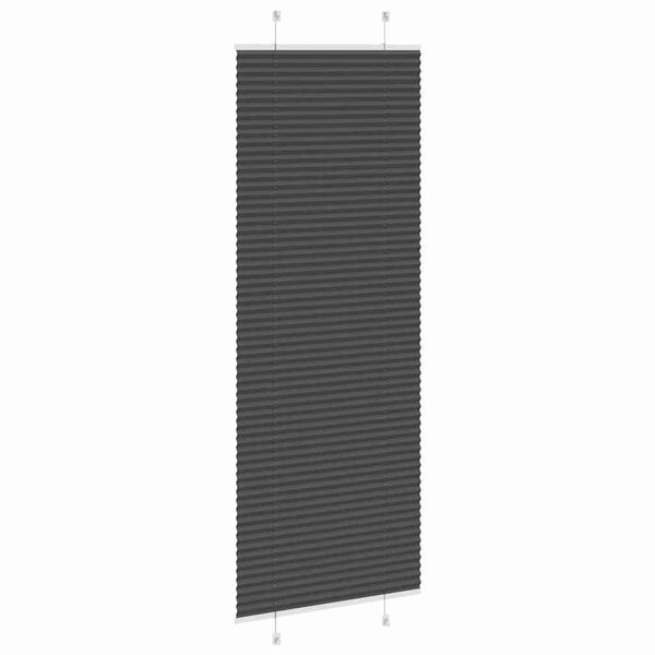 vidaXL plisz&iacute;rozott redőny fekete 70x200 cm sz&ouml;vetsz&eacute;less&eacute;g 69,4 cm