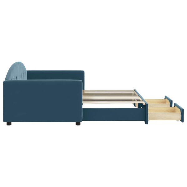 vidaXL k&eacute;k kih&uacute;zhat&oacute; b&aacute;rsony heverő fi&oacute;kkal 90 x 200 cm