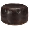 vidaXL s&ouml;t&eacute;tbarna val&oacute;di kecskebőr puff 60 x 30 cm