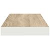 vidaXL 2 db t&ouml;lgysz&iacute;nű &eacute;s feh&eacute;r MDF lebegő fali polc 60x23,5x3,8 cm