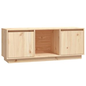 vidaXL t&ouml;m&ouml;r fenyőfa TV-szekr&eacute;ny 110,5 x 35 x 44 cm