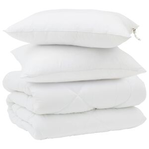 vidaXL T&eacute;li takar&oacute; p&aacute;rn&aacute;val 3 pcs Feh&eacute;r Mikrosz&aacute;l