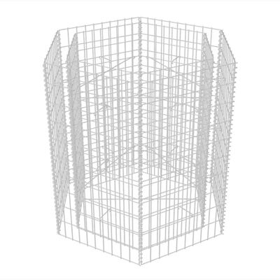 vidaXL hatszögletű gabion magaságyás 100 x 90 x 100 cm