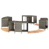 vidaXL sz&uuml;rke polyrattan &eacute;s t&ouml;m&ouml;r ak&aacute;cfa jakuzzi-keret