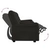 vidaXL fekete n&eacute;gyszem&eacute;lyes d&ouml;nthető fotel poh&aacute;rtart&oacute;kkal