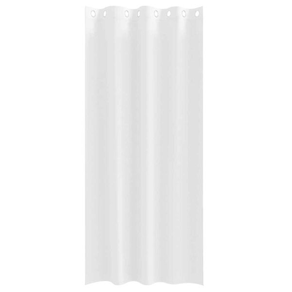 vidaXL Fekete F&uuml;gg&ouml;ny Gyűrűkkel 2 pcs Tiszta Feh&eacute;r 225 x 140 cm