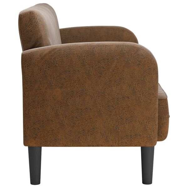 vidaXL barna műbőr loveseat kanap&eacute; 110 cm
