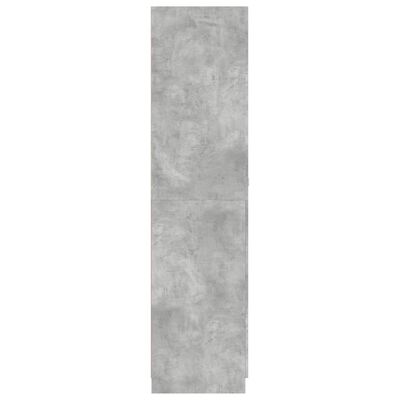 vidaXL betonszürke forgácslap ruhásszekrény 90 x 52 x 200 cm