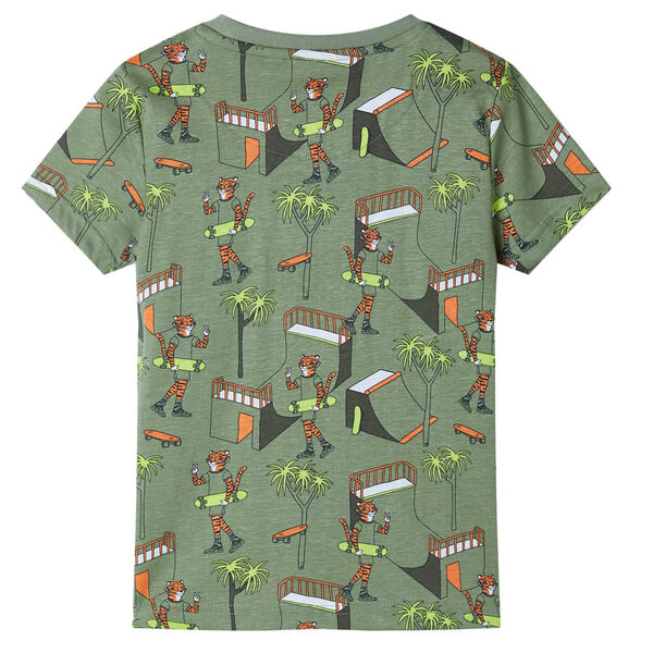 Világos keki rövid ujjú gyerekpizsama 140