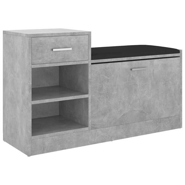 vidaXL betonsz&uuml;rke szerelt fa cipőt&aacute;rol&oacute; pad 94,5 x 31 x 57 cm