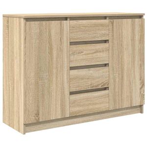 vidaXL sonoma t&ouml;lgy szerelt fa t&aacute;lal&oacute;szekr&eacute;ny fi&oacute;kos 100,5x35x76 cm