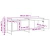 vidaXL TV szekr&eacute;ny F&uuml;st&ouml;s t&ouml;lgy 140 x 36 x 49.5 cm Faanyag