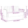 vidaXL fekete bársony loveseat kanapé 109 cm