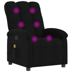 vidaXL fekete sz&ouml;vet d&ouml;nthető massz&aacute;zsfotel