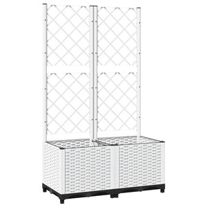 vidaXL feh&eacute;r PP r&aacute;csos kerti &uuml;ltetől&aacute;da 80 x 40 x 136 cm