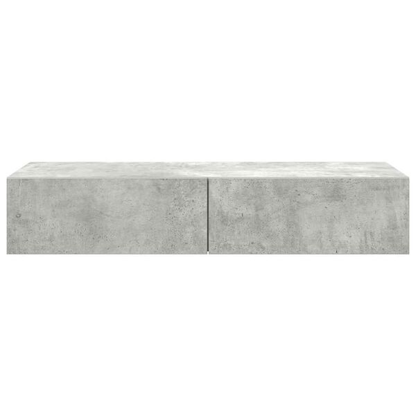 vidaXL Falipolc fi&oacute;kokkal betonsz&uuml;rke 100x36x19 cm műszaki fa
