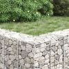 vidaXL 3 db vas gabion magaságyás 30 x 30 x 200 cm