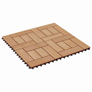 vidaXL Faszeg&eacute;ly j&aacute;r&oacute;lap 22 pcs T&iacute;kfa 30 x 30 cm WPC