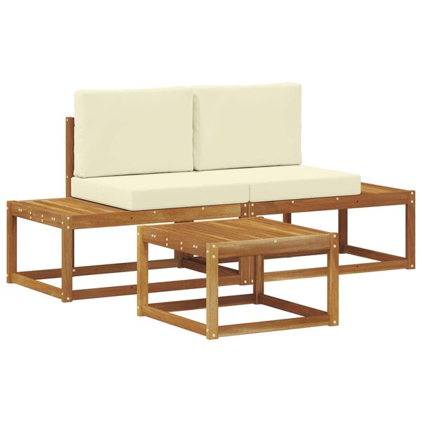 vidaXL K&uuml;lt&eacute;ri kanap&eacute; szett p&aacute;rn&aacute;val 3 pcs Term&eacute;szetes