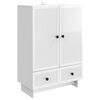 vidaXL Sz&eacute;f Magasf&eacute;nyű Feh&eacute;r 66 x 34,5 x 95 cm M&eacute;rn&ouml;ki fa