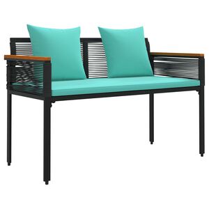 vidaXL Kerti pad 2 -Seater 117 x 54 x 74.5 cm polirattan