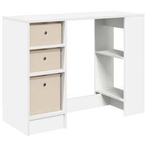 vidaXL Asztal Feh&eacute;r 100 x 40 x 75 cm Szerelt Fa