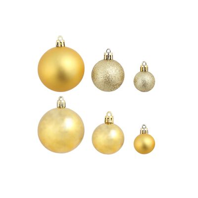 100 darab ezüstszínű/aranyszínű karácsonyi gömb