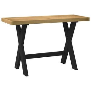 vidaXL &iacute;r&oacute;asztal NOAIN X alak&uacute; l&aacute;bak 120x50x75 cm t&ouml;m&ouml;r fa fenyőfa