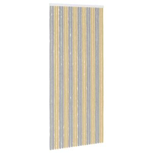 vidaXL Rovar F&uuml;gg&ouml;ny Chenille Sz&uuml;rke &eacute;s B&eacute;zs 100 x 230 cm 100% PP