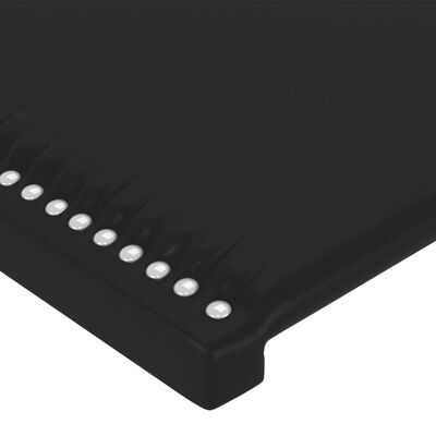 vidaXL fekete műbőr LED-es fejtámla 183x16x118/128 cm