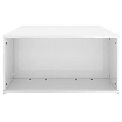 vidaXL magasfényű fehér forgácslap dohányzóasztal 90 x 67 x 33 cm