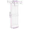 vidaXL t&ouml;m&ouml;r fenyőfa tol&oacute;ajt&oacute; f&eacute;mszerel&eacute;kszettel 70 x 210 cm