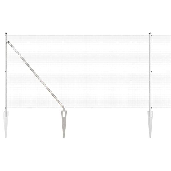 vidaXL Ker&iacute;t&eacute;soszlop Ez&uuml;st 50 x 1,4 m (16 x 16 mm-es h&aacute;l&oacute;) Ac&eacute;l