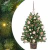vidaXL Mű kar&aacute;csonyfa 150 LED-del &aacute;llv&aacute;nnyal Z&ouml;ld 75 cm PE &eacute;s PVC