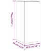 vidaXL 2 db fehér falra szerelhető TV-szekrény LED-ekkel 30,5x35x70 cm