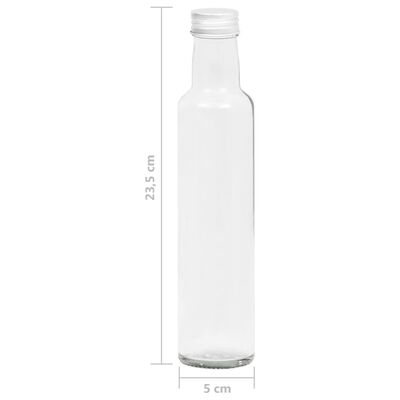 vidaXL 10 db 260 ml-es keskeny üvegpalack csavaros kupakkal