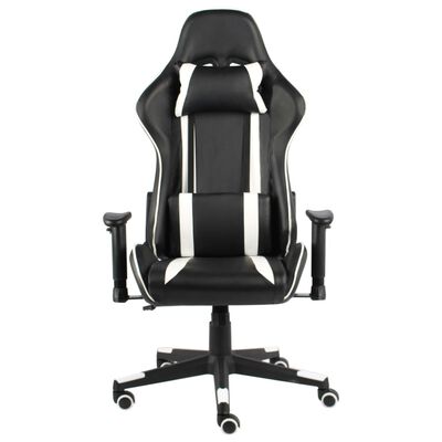 vidaXL fehér PVC forgó gamer szék