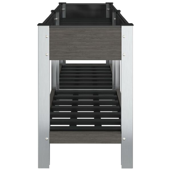 vidaXL sz&uuml;rke WPC kerti magas&aacute;gy&aacute;s polccal 150 x 50 x 75 cm