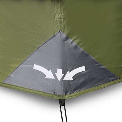 vidaXL 10 személyes zöld gyorskioldó vízálló családi sátor