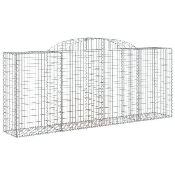 vidaXL 13 db íves horganyzott vas gabion kosár 300x50x120/140 cm