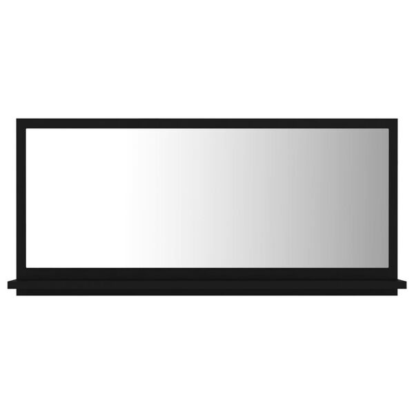 vidaXL fekete forg&aacute;cslap f&uuml;rdőszobai t&uuml;k&ouml;r 80 x 10,5 x 37 cm