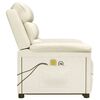 vidaXL krémszínű bársony felállást segítő masszázsfotel