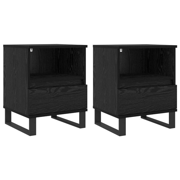 vidaXL &Aacute;gyat tart&oacute; szekr&eacute;ny Fekete t&ouml;lgy 40 x 35 x 50 cm Faanyag