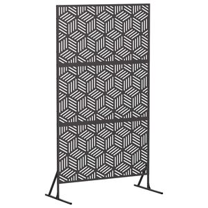 vidaXL Mag&aacute;nszf&eacute;ra K&eacute;pernyő 100 x 50 x 180 cm Ac&eacute;l Fekete