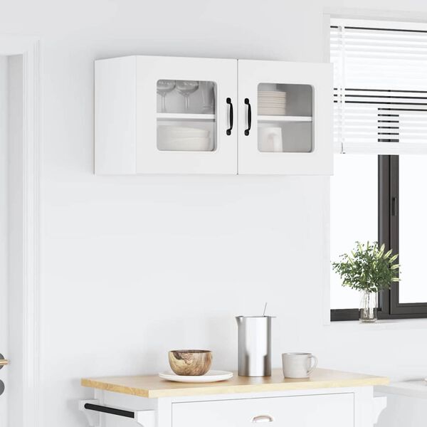 vidaXL Konyhaszekr&eacute;ny t&aacute;rol&oacute;val Kalmar Feh&eacute;r 80 x 31 x 40 cm Faanyag