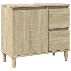 vidaXL sonoma t&ouml;lgy sz&iacute;nű szerelt fa f&uuml;rdőszobaszekr&eacute;ny 65x33x60 cm
