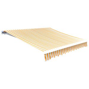 vidaXL s&aacute;rga &eacute;s feh&eacute;r poli&eacute;szter p&oacute;tsz&ouml;vet napellenzőh&ouml;z 280 x 245 cm